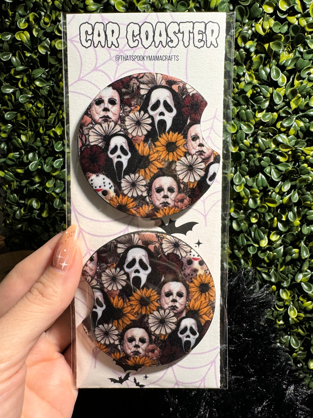 Fall Horror Car Coaster Set