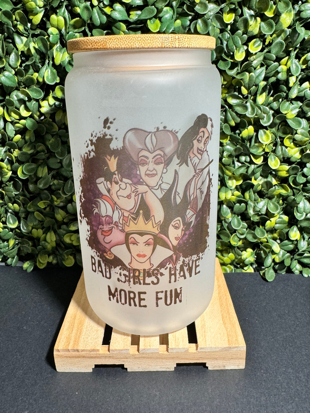 Bad Girls Have More Fun Glass Can *final sale*