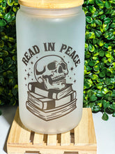 Load image into Gallery viewer, Read in Peace Glass Can
