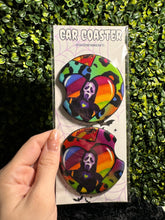 Load image into Gallery viewer, Neon Ghostface Car Coaster Set
