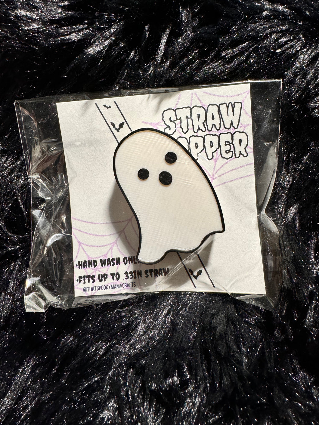 Ghost Straw Topper Accessory