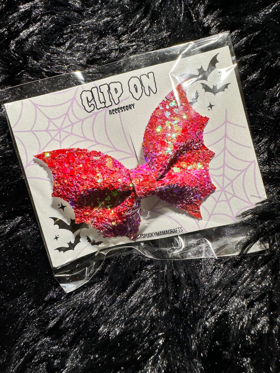 Glitter Bat Clip On