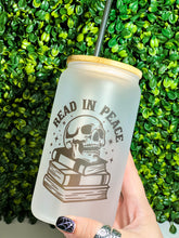 Load image into Gallery viewer, Read in Peace Glass Can
