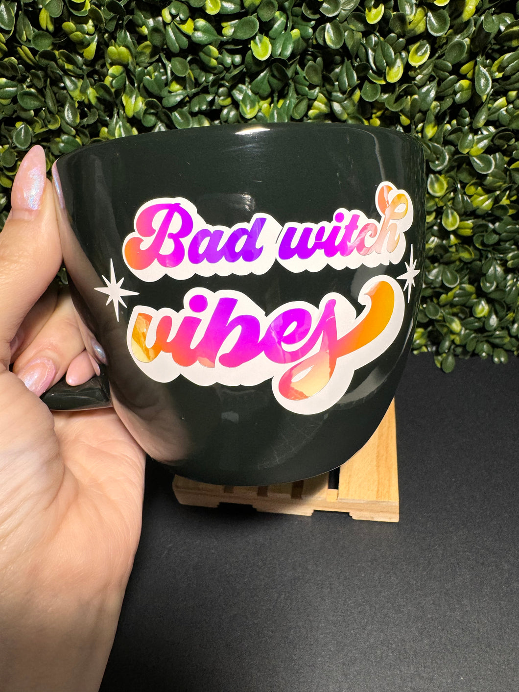 Bad Witch Vibes Black Mug