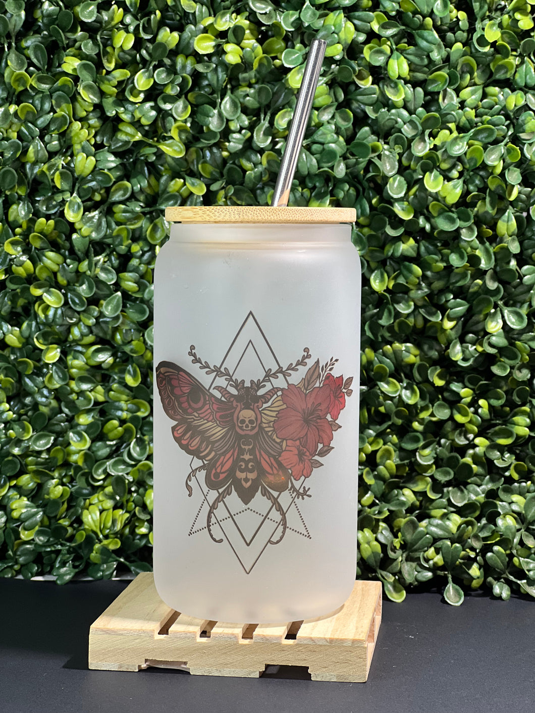 Death Moth Glass Can *final sale*