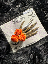 Load image into Gallery viewer, Floral Skellie Hand Clip On
