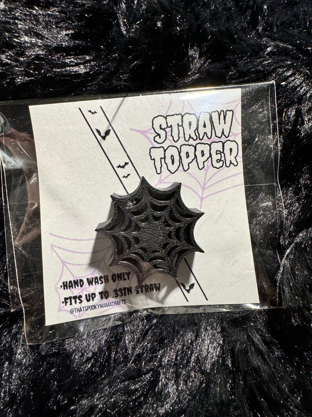 Spider Web Straw Topper Accessory