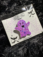 Load image into Gallery viewer, Glitter Ghosts Clip On
