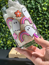 Load image into Gallery viewer, Rainbows + Ghosties Glass Can
