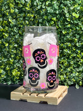 Load image into Gallery viewer, Dia De Los Muertos Skellies Glass Can
