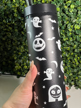 Load image into Gallery viewer, Nightmare on Black Skinny Matte Tumbler
