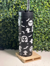 Load image into Gallery viewer, Nightmare on Black Skinny Matte Tumbler
