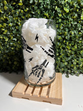 Load image into Gallery viewer, Rock On Black Glass Can
