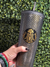 Load image into Gallery viewer, Spooky Mermaid Gold Glam Studded Tumbler
