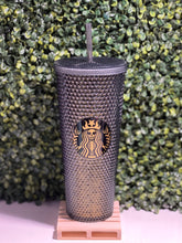 Load image into Gallery viewer, Spooky Mermaid Gold Glam Studded Tumbler
