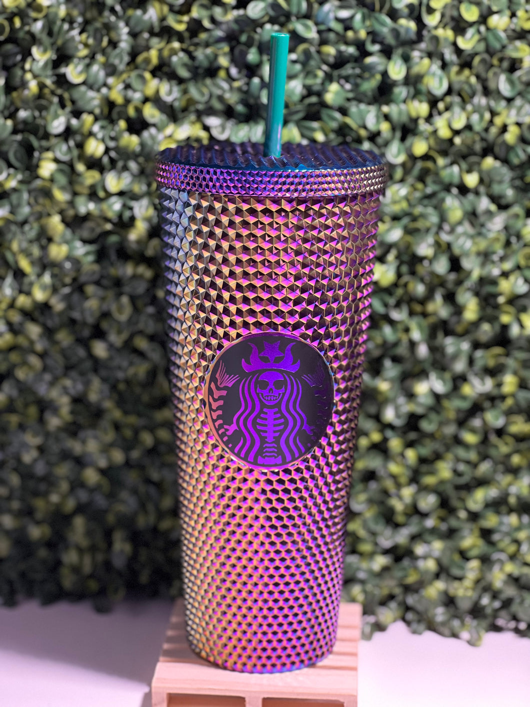 Spooky Mermaid Oil Slick Studded Tumbler