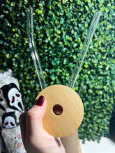 Load image into Gallery viewer, Skellie Flowers Glass Can
